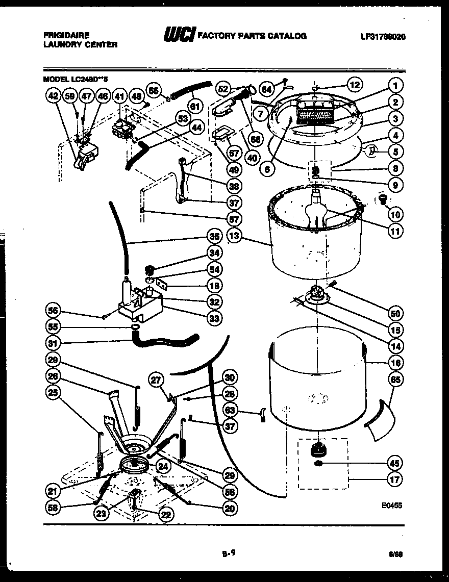 TUBS, WATER VALVE AND LID SWITCH