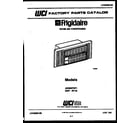 Frigidaire AW09NT5F1 front cover diagram