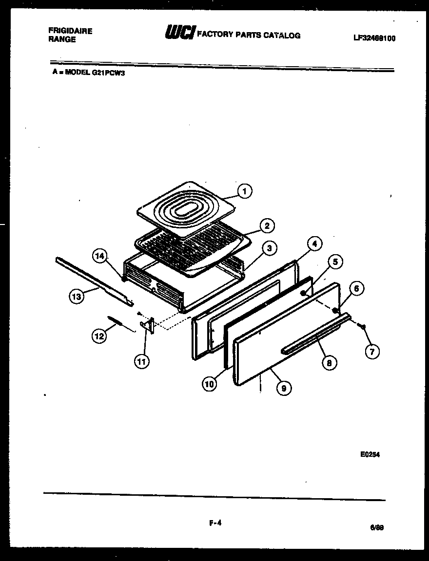 Broiler drawer parts
