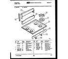 Frigidaire G24PCL3 backguard and cooktop parts diagram