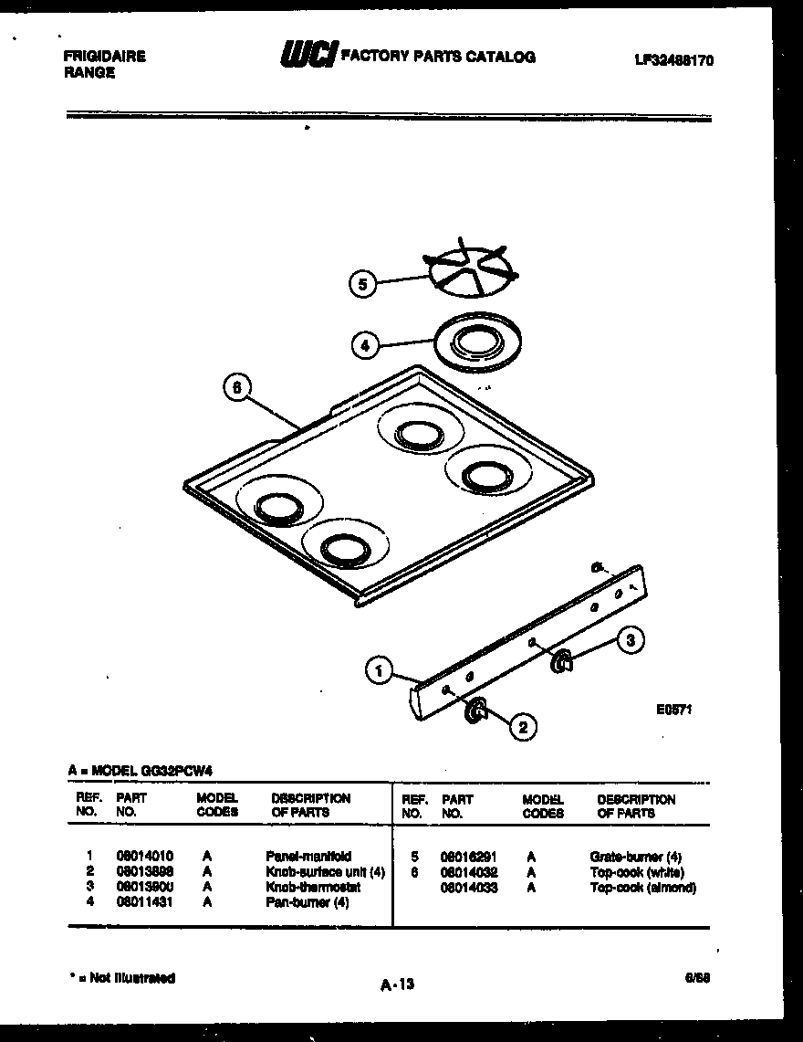 Cooktop parts