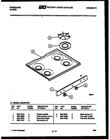 Cooktop parts