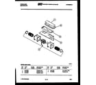 Frigidaire MVH1190E1 damper and fan motor assembly diagram