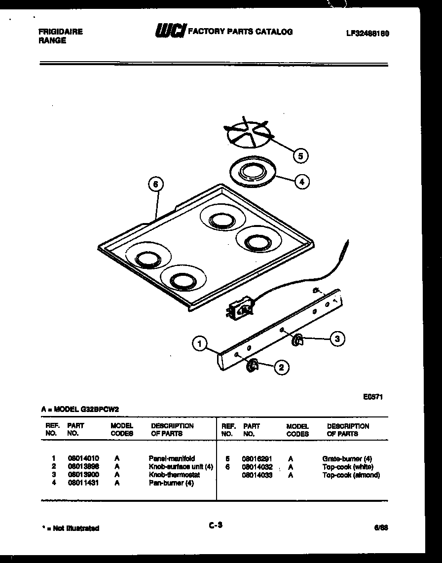 Cooktop parts