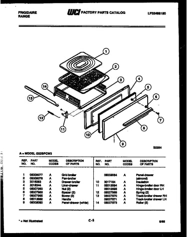 Broiler drawer parts