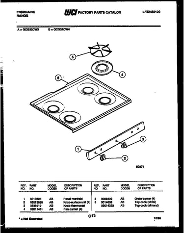 Cooktop parts