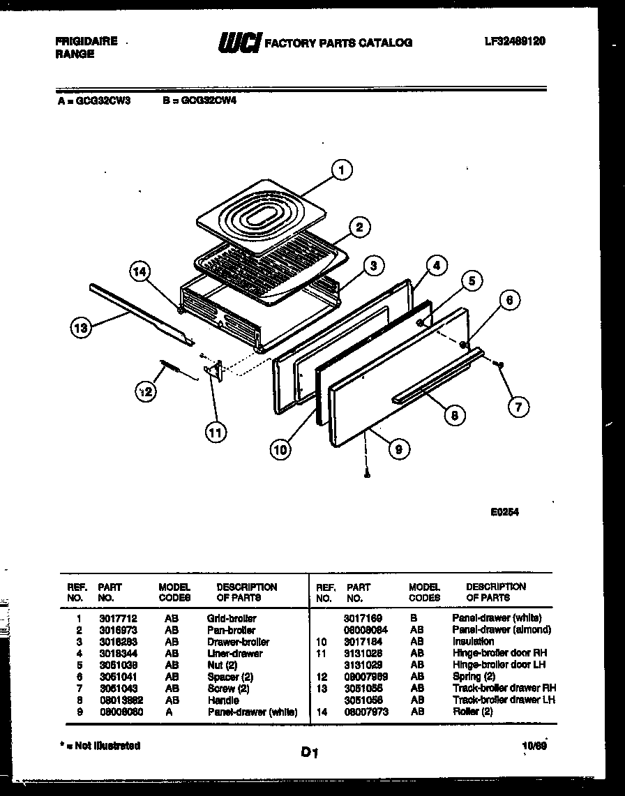 BROILER DRAWER PARTS