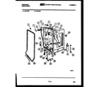 Frigidaire DW1805FW tub and frame parts diagram