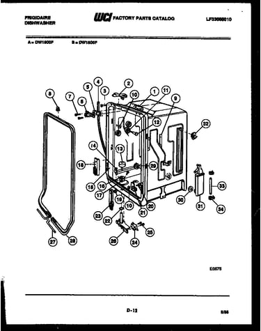 Tub and frame parts