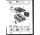 Frigidaire DW1805FW racks and trays diagram
