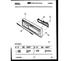 Frigidaire DW6600FW1 console and control parts diagram