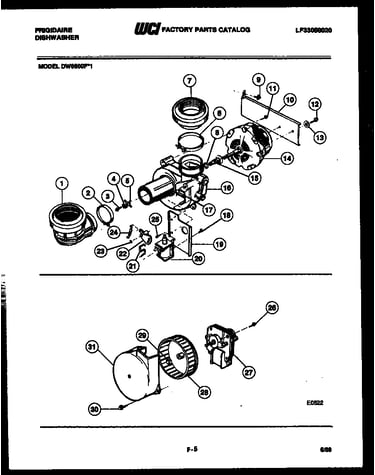 Motor pump, power dry motor and parts
