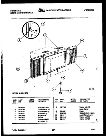 Window mounting parts