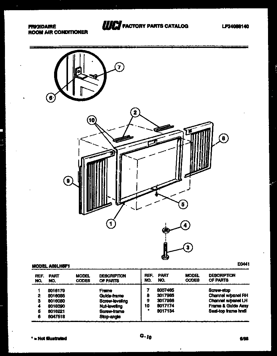 Window mounting parts
