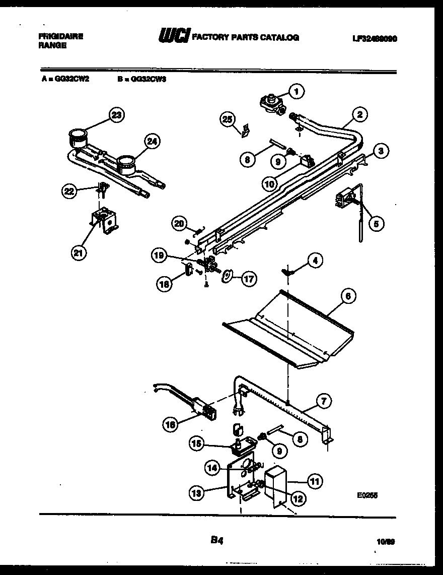 Burner, manifold and gas control