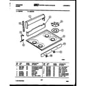 Frigidaire G30CL3 backguard and cooktop parts diagram