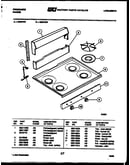Backguard and cooktop parts