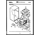 Frigidaire FPE19TFH0 shelves and supports diagram