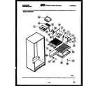 Frigidaire FPE19TFH0 shelves and supports diagram