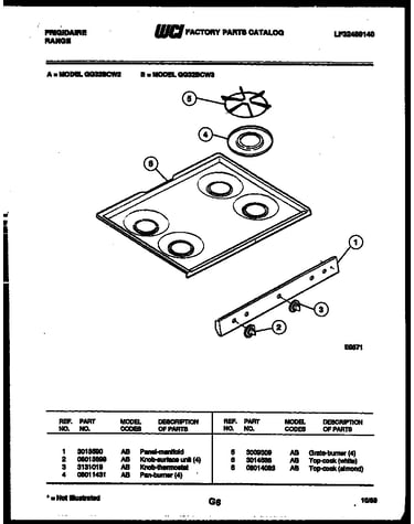 Cooktop parts
