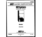 Frigidaire FPES19TFW0 cover page diagram