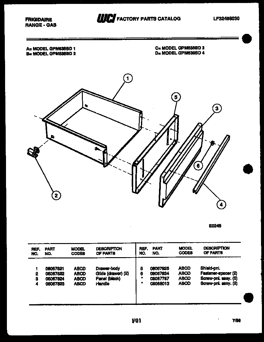 DRAWER PARTS