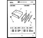 Frigidaire GPM638BDW3 drawer parts diagram