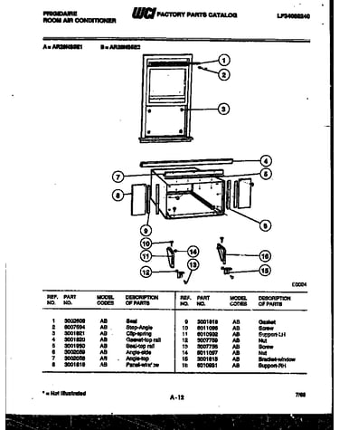 Window mounting parts