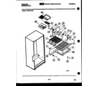 Frigidaire FPCE19TFF0 shelves and supports diagram