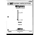 Frigidaire FPE21TFF0 cover page diagram