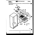 Frigidaire FPE21TFF0 shelves and supports diagram