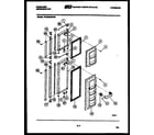 Frigidaire FPCE22V3FH0 freezer door parts diagram