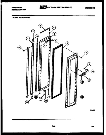 Freezer door parts