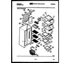 Frigidaire FPCE22VWFF0 shelves and supports diagram