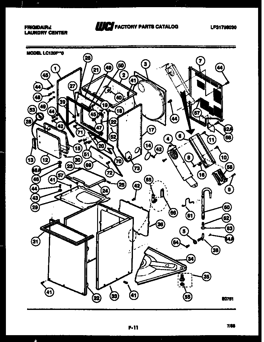 CABINET PARTS AND HEATER