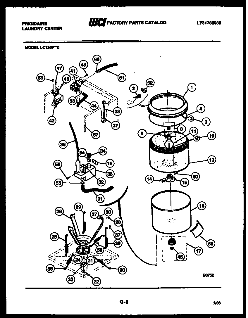 TUBS, WATER VALVE AND LID SWITCH