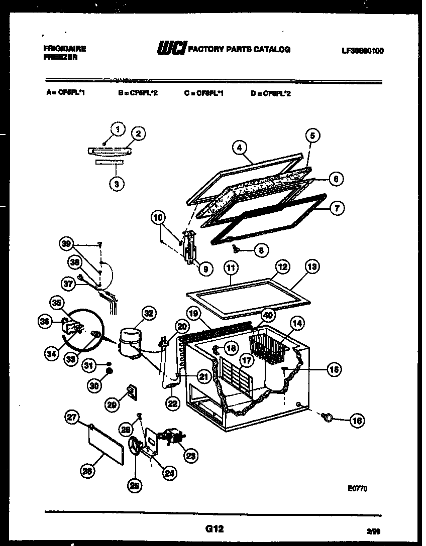 CHEST FREEZER PARTS