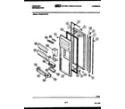 Frigidaire FPCE24VWFW0 refrigerator door parts diagram