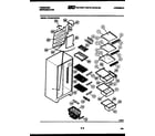 Frigidaire FPCE24VWFA0 shelves and supports diagram