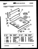 Backguard and cooktop parts