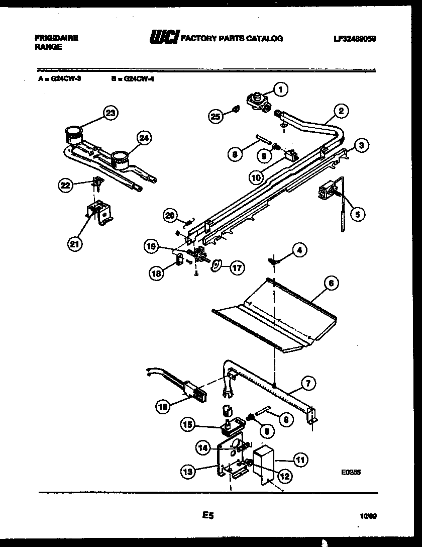 BURNER, MANIFOLD AND GAS CONTROL