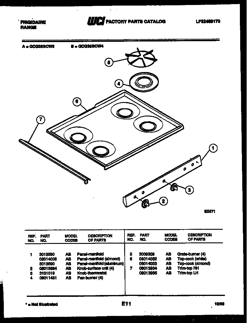 COOKTOP PARTS