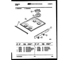 Frigidaire GCG38BCW3 cooktop parts diagram