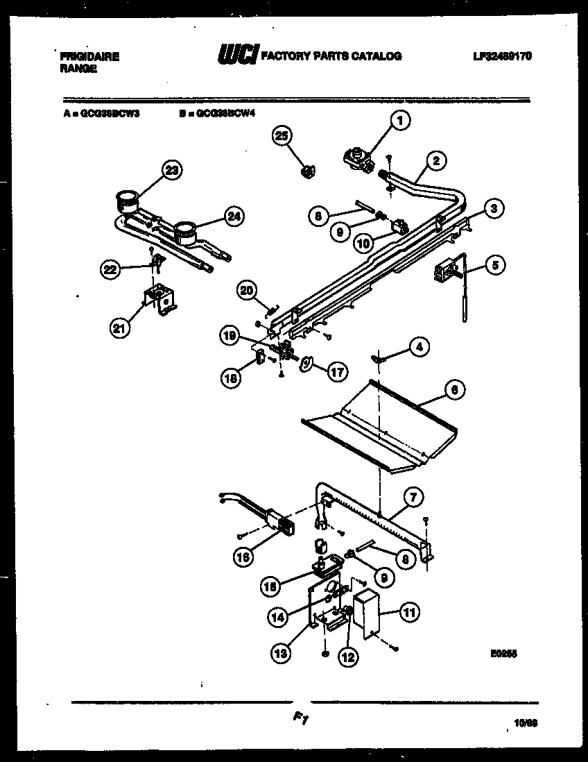 BURNER, MANIFOLD AND GAS CONTROL