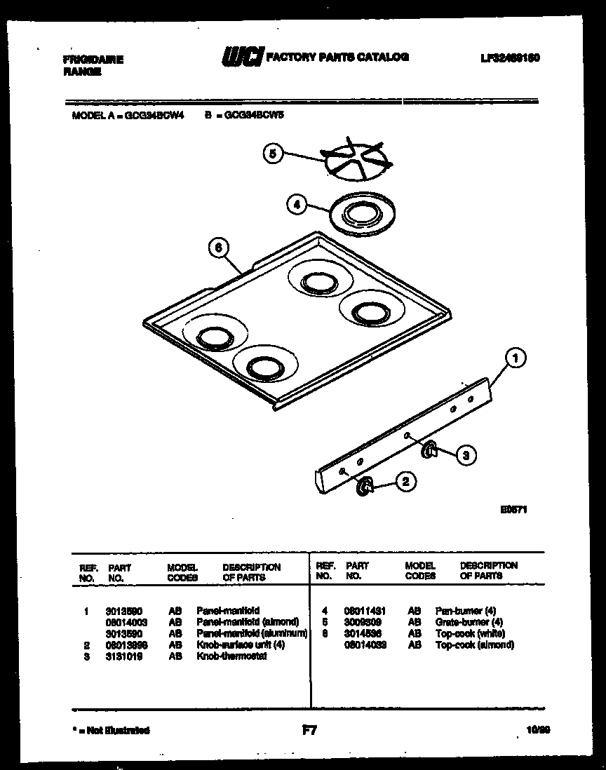 Cooktop parts
