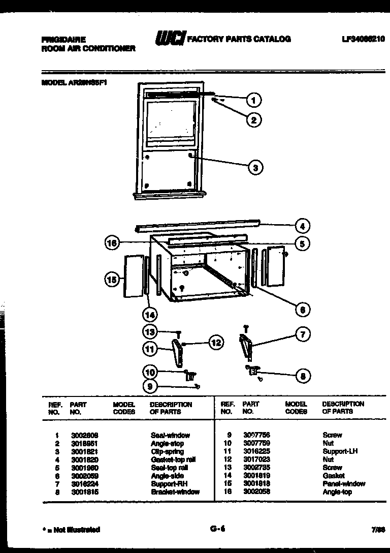 Window mounting parts