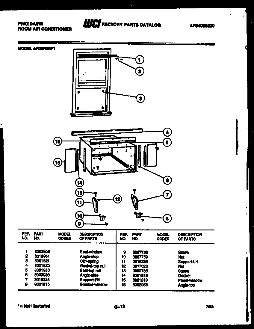 Window mounting parts