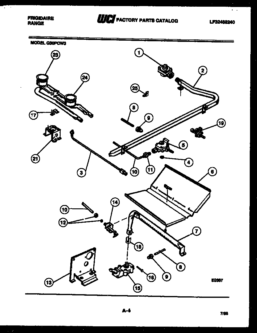 BURNER, MANIFOLD AND GAS CONTROL