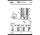 Frigidaire FCDWF135E system and automatic defrost parts diagram