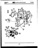 Cabinet front, motor and blower